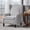 LIGHT GREY, variant on Euroco Traditional Wingback Recliner Chair with Studded Trim,100% Polyester Upholstery