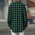 thumbnail image 2 of Women's Plaid Shirt Jackets 2025 Fall Fashion Outfits Casual Baggy Outdoor Travel Outwears, Casual Womens Work Home Button Cardigans Top, 2 of 3