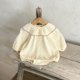 thumbnail image 2 of Body Floral de estilo coreano para niña, ropa de bebé de 0 a 3 años con cuello de hoja de loto de 100 días, ropa de bebé de una pieza para primavera y otoño, 2 of 6