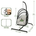thumbnail image 5 of Uforic Wicker Hanging Egg Chair with Stand, Patio Swing Egg Chair Hammock Chair for Outdoor Indoor - Gray, 5 of 9