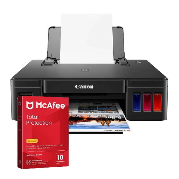 IMPRESORA MULTIFUNCIONAL CANON PIXMA G1110 + ANTIVIRUS MCAFEE