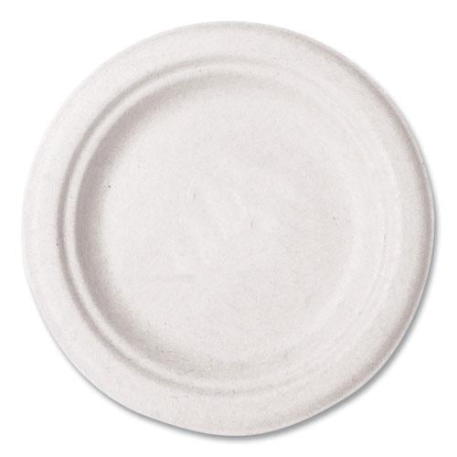 Vegware VW-P016NFA 6 in. Diameter Nourish Molded Compostable Fiber Plate Tableware - White (1000/Carton)