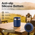 thumbnail image 4 of Ozark Trail 10oz Ceramic Lined Stainless Steel Lowball Tumbler with Magnetic Tritan Transparent Slider Lid, Navy Blue, 4 of 17