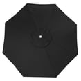 thumbnail image 4 of Jordan Manufacturing 8' Black Solid Octagon Folding Patio Umbrella with Push-Button Tilt and Crank Opening, 4 of 8