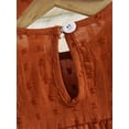 thumbnail image 4 of ZEHJUHAN Infant Girls Solid Color Long Sleeve Dress Ruffle Trim Accent Matching Headband Casual Party Wear Brown，6-12M, 4 of 7