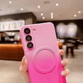 thumbnail image 6 of Magnetic Gradient for Samsung Galaxy S21 FE 5G Phone Case, Compatible with MagSafe, Full Camera Lens Film Protection Soft Silicone Shockproof Matte Cover for Galaxy S21 FE 6.4" (Rose Pink), 6 of 11