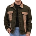 thumbnail image 1 of Chamarra vaquera de mezclilla MCHK 8057. Color verde y beige. Para hombre, 1 of 5