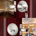 thumbnail image 4 of Handle door lock,Core 3-bar Interior Door Knob Interior Door Lock Core 3-bar Locks Head Copper Lock Door Lock Bedrooms With 3 Copper Lock Core Stainless Steel Door Key Set Head Copper Knob With Lock, 4 of 7