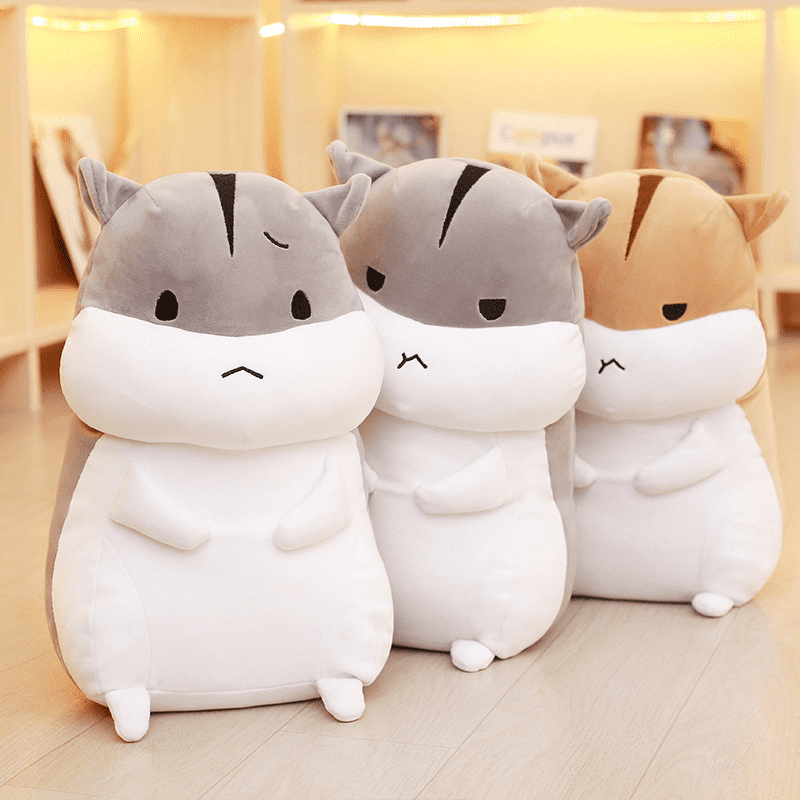Plush Hamster Stuffed Animal Pillow Soft Cute Plush Toy Gift Decor Cozy Cushion