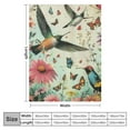 thumbnail image 4 of Shiartex  Retro Hummingbird Floral Blanket Gifts for Women Soft Warm Lightweight Cozy Flower and Birds Vintage Throw Blankets for Bed Living Room Sofa Couch Valentines Day Decor  White, 4 of 6