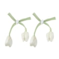 thumbnail image 4 of Ofertas Únicas 1 Par de Encantos para Cordones de Zapatos Lazos Tulipanes Brillantes Clips Decorativos para Zapatos Beige, 4 of 5