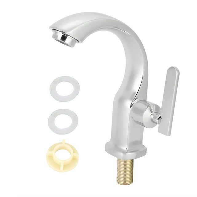 Grifo monomando para fregadero de cocina con agua fría, conexión G1/2", acabado cromado, grifo vertical