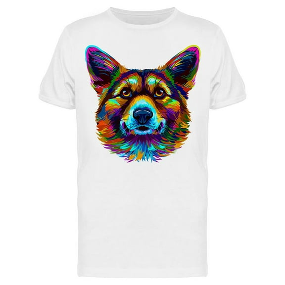 Rainbow Corgi T-Shirt Men -Image by Shutterstock, Male XX-Large