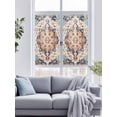 thumbnail image 4 of Non-Adhesive Static Cling Window Tint, Boho Window Privacy Film Frosted, Orange Blue Ethnic Tribe Abstract Art Insulated Windows Frosted Films for Living room, 35.4 x 78.7 Inches, 4 of 9