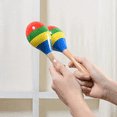 thumbnail image 2 of Maracas Hand Percussion Rattles, Wooden Rumba Shaker Musical Instrument for Kids Adults, Set of 4,4 x sand hammer, 2 of 7