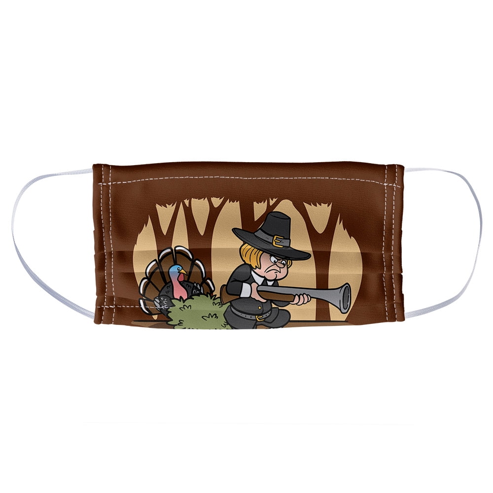 Turkey In Pilgrim Hat Autumn Leaves Balaclava Womens Headband Scarf Mens Bandana Magic Headwrap Headwear Turkey In Pilgrim Hat Autumn Leaves Balaclava Womens Headband Scarf Mens Bandana Magic Headwrap Headwear