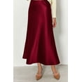 thumbnail image 3 of Falda PRETTYGARDEN Otoño 2025 Satinada de Cintura Alta Vino Talle S, 3 of 7