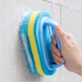 thumbnail image 2 of Esponja de limpieza con mango, esponja para fregar azulejos de bañera para baño y cocina (2 uds., azul), 2 of 5