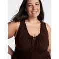 thumbnail image 3 of Terra & Sky Women’s Plus Sleeveless Smocked Dress, Sizes 0X-5X, 3 of 4