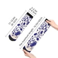 thumbnail image 2 of Uemuo Blue And White Porcelain Pattern Printed Crew Socks, Moisture-Wicking Socks, Athletic Socks for Men Breathable Cushion Socks Casual Sport Socks for Running Traveling, 2 of 6
