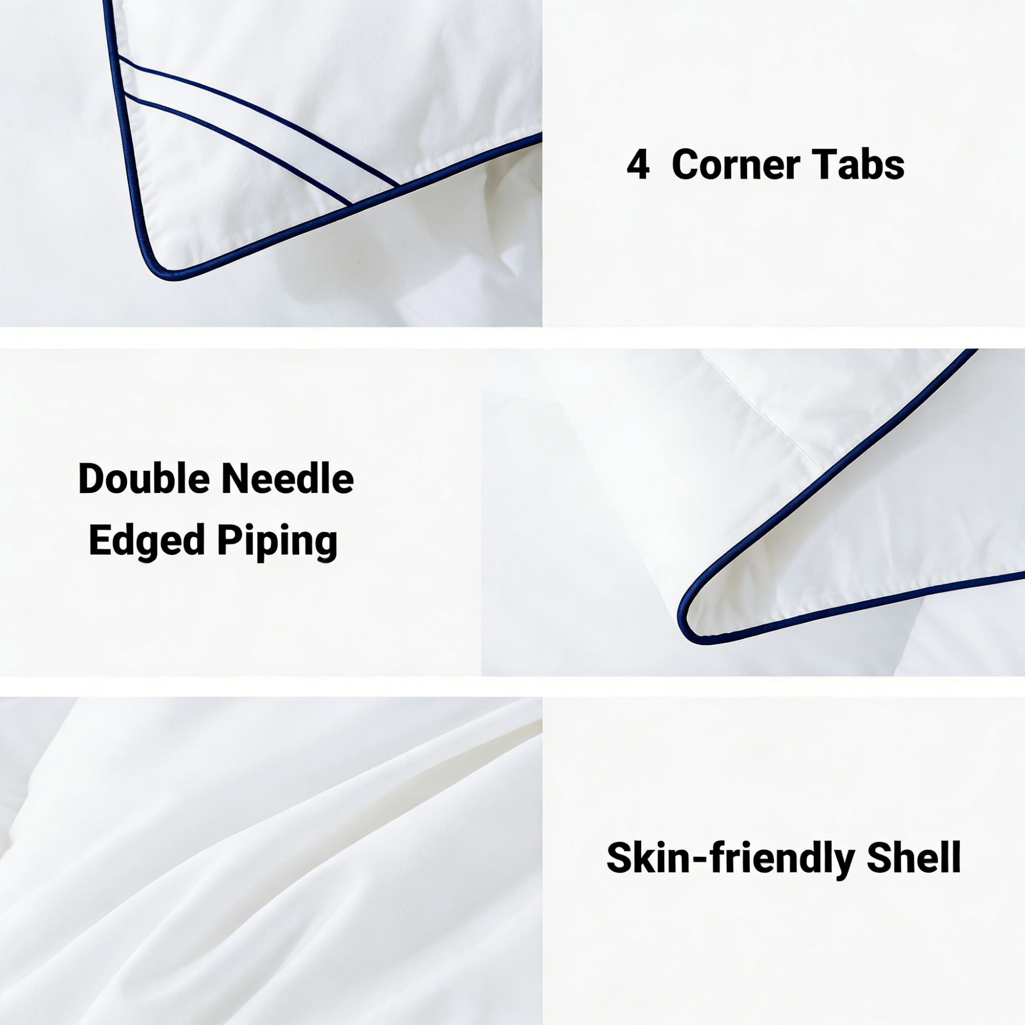Yalamila Down Comforter Twin Size, 100% Cotton Ultra Soft Duvet Insert for All Season, Hotel Luxury Breathable Goose Feather Down Fiber Bedding Comforter with Corner Tabs (White, 68x90 inches)
