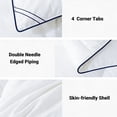 thumbnail image 4 of Yalamila Down Comforter Queen Size, 100% Cotton Ultra Soft Duvet Insert for All Season, Hotel Luxury Breathable Goose Feather Down Fiber Bedding Comforter with Corner Tabs (White, 90x90 inches), 4 of 10