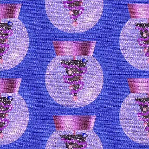 Ahgly Company Indoor Square Patterned Purple Amethyst Purple Area Rugs, 6' Square