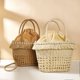 thumbnail image 3 of Xiao Hua Bolso de hombro tejido para mujer, bolso de mano y neceser, elegante bolso de playa de verano, 37 x 5 x 21 cm (blanco), 3 of 5