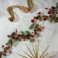 thumbnail image 2 of Northlight Pine Cones and Berries with Ornaments Christmas Twig Garland - 39.5" x 3" - Unlit, 2 of 5