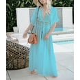 thumbnail image 4 of Bsubseach Women Swimsuit Cover up Swimwear Kimono Short Sleeve Beach Cardigan Long Summer Dress, 4 of 6