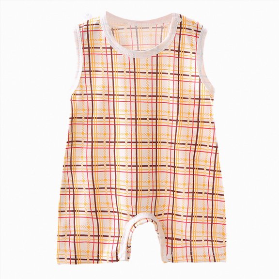 Xudanell Newborn Boy Clothes,Newborn Onesies,Kid's Summer Jumpsuit Boys and Girls Baby Botton Short Sleeve Round Neck Cute Solid Shorts Rompers (Orange, 18-24 Months)