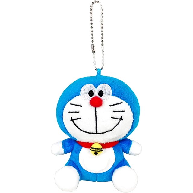 Sanrio Doraemon Standard Mascot Keychain Plush Sitting 204684-24 H 11 x W 10 D 7 cm