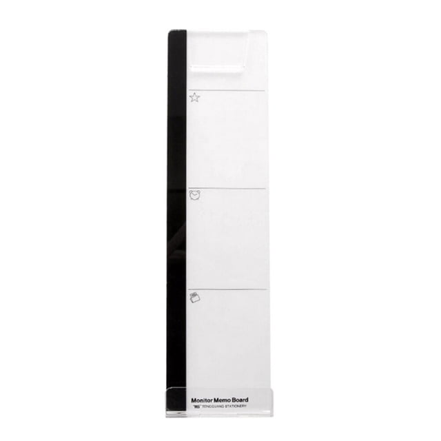 EeaseCA Monitor Memo Board Monitor Memo Note Holder Fashion Computer Monitor Side Panel Transparent Message Creative Multifunction Memo Pad Message Board (Right)