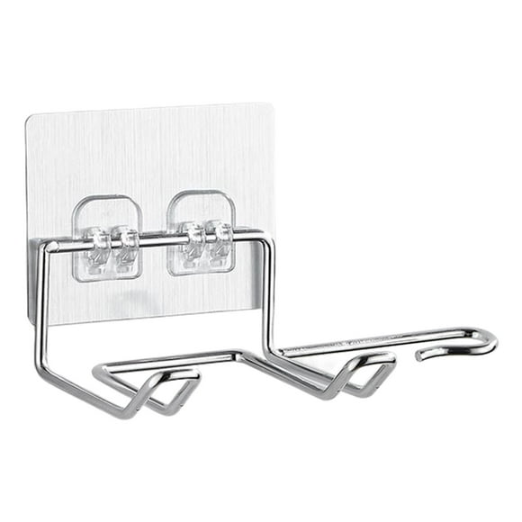 Soportes para de Adhesivo de pared Sin perforación Almacenamiento de salón resistente Peluquería, salón Plata Zulema Soporte para secador de pelo
