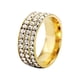 thumbnail image 1 of Xihbxyly Anillo de Acero Inoxidable con Diseño de Tres Filas de Diamantes, Accesorio Magnético para Adelgazar, Mejora La Circulación y El Metabolismo, Ideal para Cualquier Ocasión, Regalo Ideal para, 1 of 2