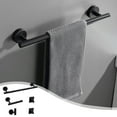thumbnail image 2 of 5 Piece Stainless Steel Bathroom Hardware Set Includes Extended Towel Rack Toilet Paper Holder And 3 Bathrobe Hooks For Home Bathroom Organization 0.93 Lb, 2 of 6
