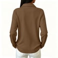 thumbnail image 4 of Golf Polo Shirts for Women Long Sleeve Button Placket Lapel Collar Vintage Casual Dressy Work Blouses, 4 of 7
