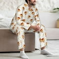 thumbnail image 7 of Hirioo Funny Corgi for Men's Pajama Sets 2 Piece Pjs Men's Long-Sleeved Pajama Set Button Down Sleepwear,S-XXL-XX-Large, 7 of 7