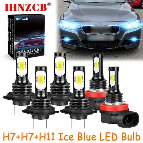 IHNZCB H7 H7 H11 for BMW 320i 2013-2017 Ice Blue Led Headlights Bulb High Low Beam Fog Light,HKL,C01