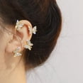 thumbnail image 3 of Leodye 1PCS Diamond Non Pierced Ear Clips 1PC Design Women Fashion Party Daily Wear Ear Jewelry Accessory, 3 of 7