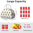 thumbnail image 5 of Pineapple Lover Lunch Bag Women – Cute Fruit Print Lunch Box with Leakproof Lining, Reusable Thermal Tote for Work, Picnic, Fitness, School or Hawaiian Summer Vibes, 5 of 6