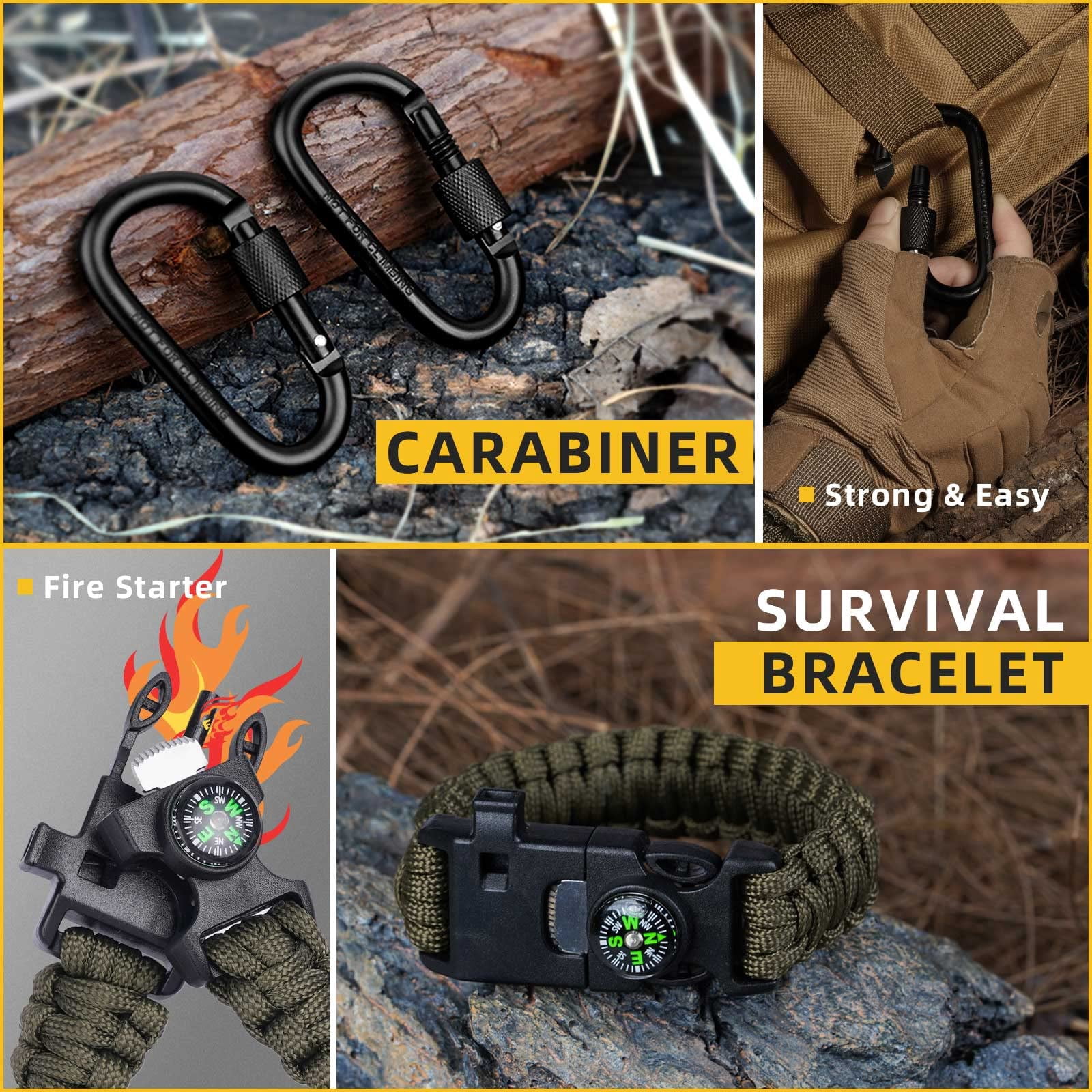 TRSCIND 14-in-1 Survival Kit for Men - Gifts for Dad, Husband, Boyfriend - Fishing, Hunting, Camping Gear & Cool Gadgets (Father's Day, Birthday, Anniversary)​