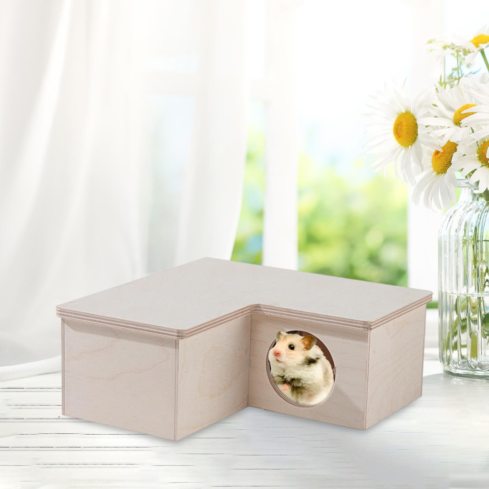 balikha Hamster House Hamsters Hideout Habitat Hamsters Accessories Hamster Toy Multi Room for Syrian Hamsters Small Animals Lemmings Three Room