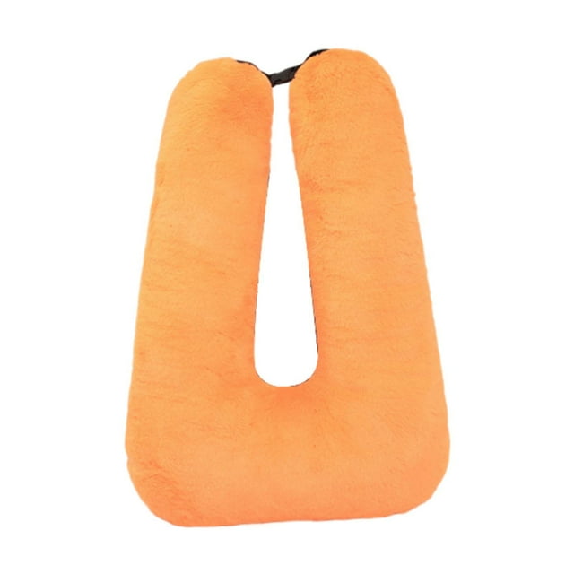 Cojín De Viaje Para Asiento Trasero De Coche Para Viajes Por Carretera, Viajes De Larga Distancia, Color Naranja