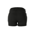 thumbnail image 4 of Made by Olivia Women's Solid Cuffed Hem Mid Rise Shorts with Side Pockets, 4 of 5