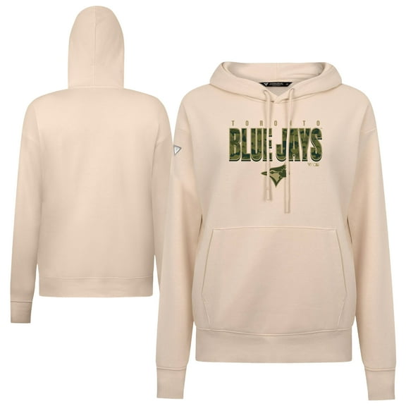 Women's Levelwear Khaki Toronto Blue Jays Adorn Protect W Pullover Hoodie