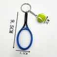 thumbnail image 6 of Simulation Mini Tennis Racket Ball Keychain Pendant Bag Key Ring Accessories, 6 of 6