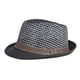 thumbnail image 1 of Sombreros de paja panamá para hombres y mujeres, sombreros de playa para el sol de verano, sombreros de paja de jazz con ala ancha, transpirables y huecos, con protección solar, 1 of 5