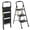 Black, variant on ASoopher 4 Step Ladder with Anti-Slip Pedal, Sturdy Steel Ladder, Black
