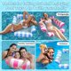 thumbnail image 4 of 2 Pack Inflatable Pool Floats Hammock, 4-in-1 Multi-Purpose Portable Water Pool Floats with a Manual Air Pump, Pool Chairs to Beach, Exercise Saddle,, 4 of 5